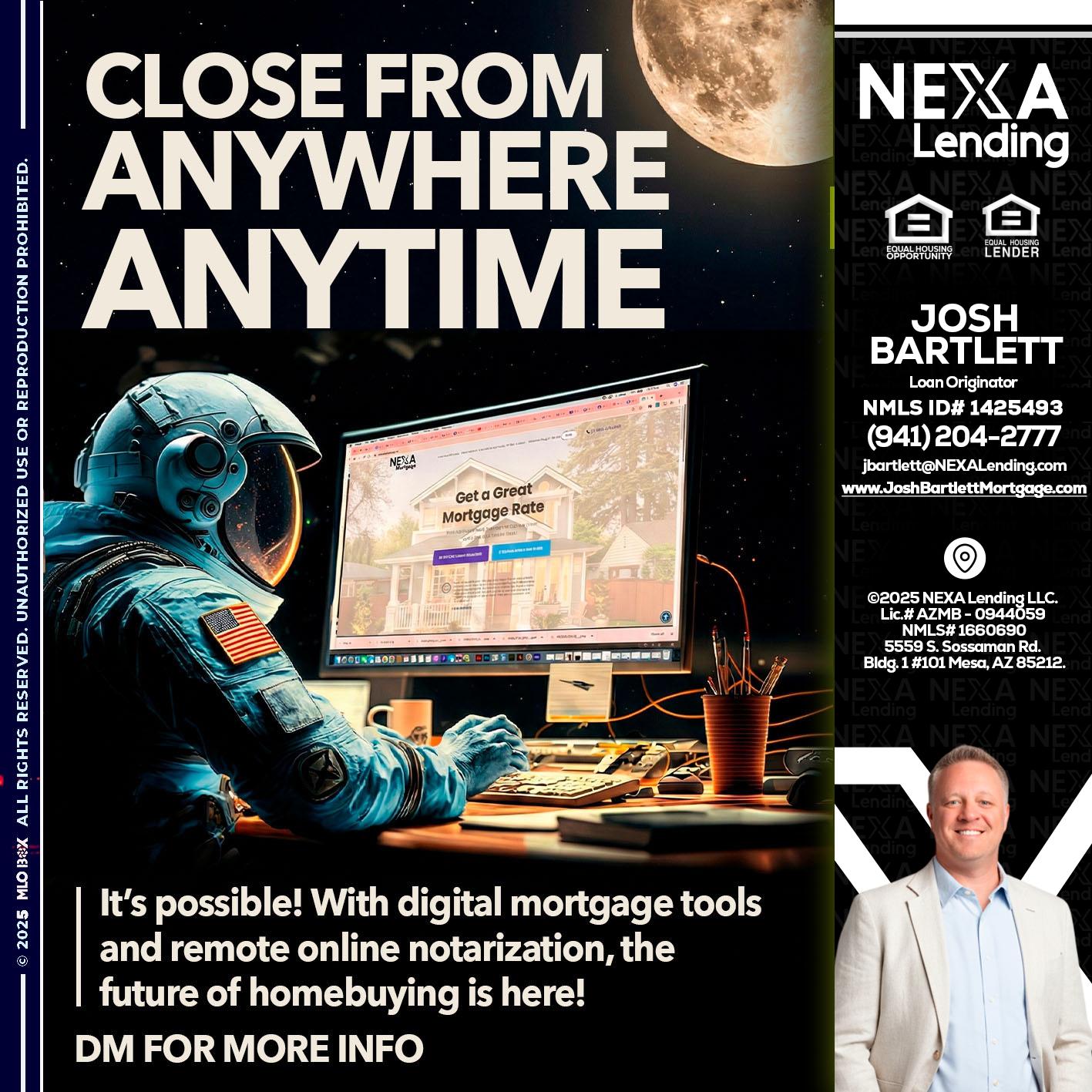 close from - Josh Bartlett -Branch Manager/Mortgage Advisor