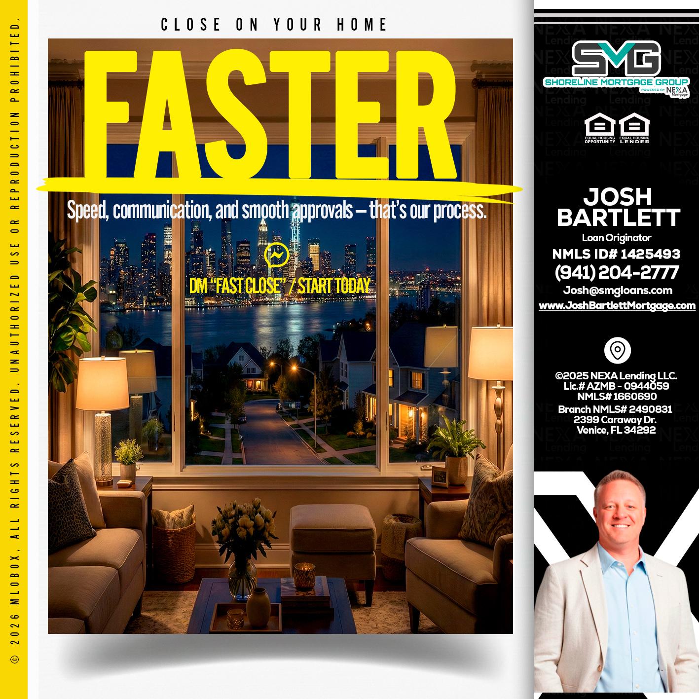 FASTER - Josh Bartlett -Branch Manager/Mortgage Advisor
