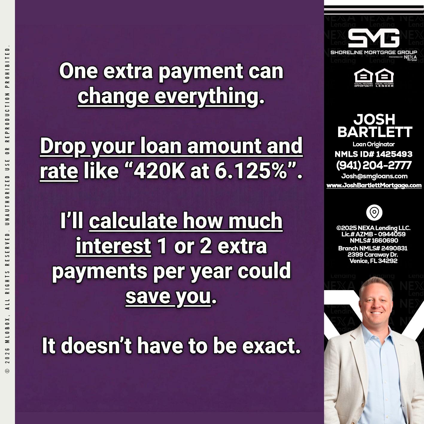 ONE EXTRA - Josh Bartlett -Branch Manager/Mortgage Advisor