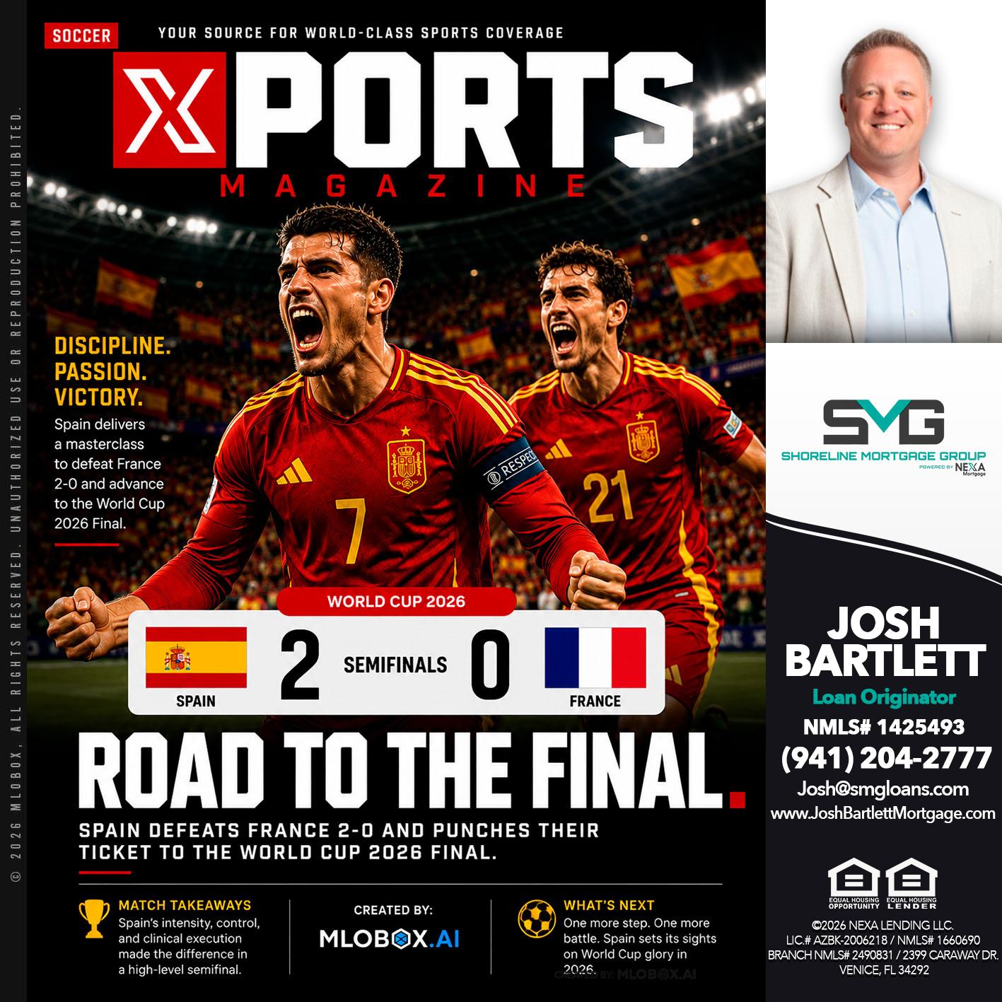 XPORTS WORLD CUP 2026 - Josh Bartlett -Branch Manager/Mortgage Advisor